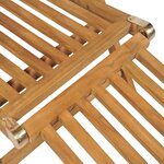 vidaXL Chaises de terrasse et repose-pied lot de 2 Bois de teck solide