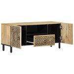 vidaXL Meuble TV 105x33x46 cm Bois massif de manguier