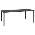 vidaXL Ensemble à manger de jardin 7 Pièces noir textilène et acier