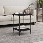 vidaXL Table basse noir 40x40x55 cm bois d'ingénierie