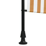 vidaXL Store roulant d'extérieur orange et blanc 150x270cm tissu acier