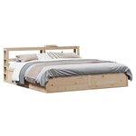 vidaXL Cadre de lit avec tête de lit 180x200 cm bois de pin massif