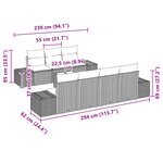 vidaXL Ensemble de Canapé de Jardin 8 Pièces avec Coussins Noir Poly Rattan