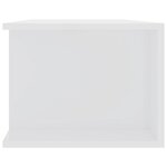 vidaXL Meuble TV avec lumières LED blanc brillant 135x39x30 cm