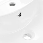 vidaXL Vasque autoportant avec socle Céramique Blanc 650x520x200 mm