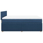 vidaXL Sommier à lattes de lit avec matelas Bleu 140x190 cm Tissu