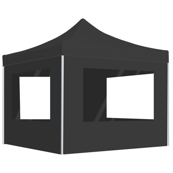 vidaXL Tente de réception pliable et parois Aluminium 2x2 m Anthracite