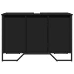 vidaXL Armoire lavabo de salle de bain noir 91x35x60 cm