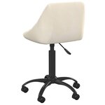 vidaXL Chaise à manger Crème Velours