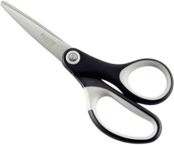Blister d'une paire de ciseaux ergonomique 150 mm Noir LEITZ