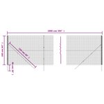 vidaXL Clôture en treillis métallique anthracite 1 6x10 m