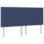 vidaXL Sommier à lattes de lit avec matelas Bleu 160x200 cm Tissu