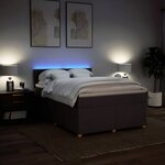 vidaXL Sommier à lattes de lit avec matelas Marron foncé 160x200 cm