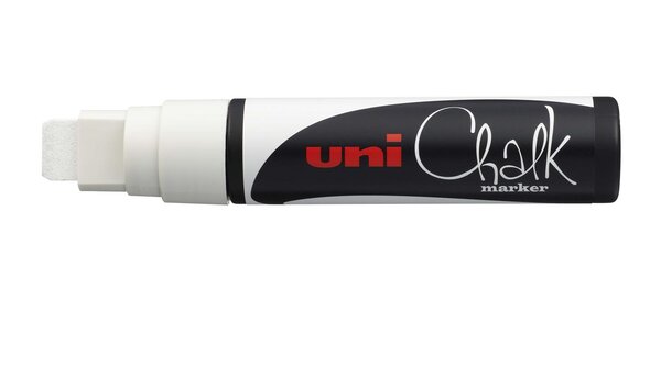 Marqueur craie Pte rectangulaire extra-large CHALK Marker PWE17K 15mm Blanc UNI-BALL