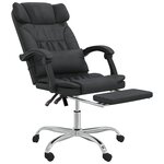 Fauteuil de massage inclinable de bureau informatique étude similicuir noir 02_0025414