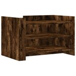 vidaXL Table basse chêne fumé 80x50x50 cm bois d'ingénierie