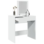 vidaXL Coiffeuse avec miroir blanc 73x46 5x120 cm