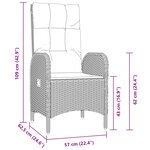 vidaXL Ensemble de salle à manger de jardin 5 pièces Noir Rattan poly