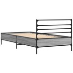 vidaXL Cadre de lit sans matelas sonoma gris 100x200 cm