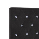 vidaXL Tête de Lit LED Capitonnée en Cristal Noire 80 cm Velours