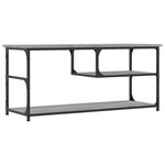 vidaXL Meuble TV sonoma gris 103x38x46 5 cm bois d'ingénierie et acier