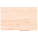 vidaXL Étagère de vasque murale acier et bois de chêne massif
