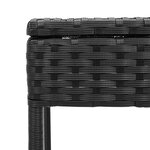 vidaXL Chaises longues lot de 2 avec table noir résine tressée