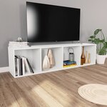 vidaXL Bibliothèque/Meuble TV Blanc 36x30x143 cm Bois d'ingénierie