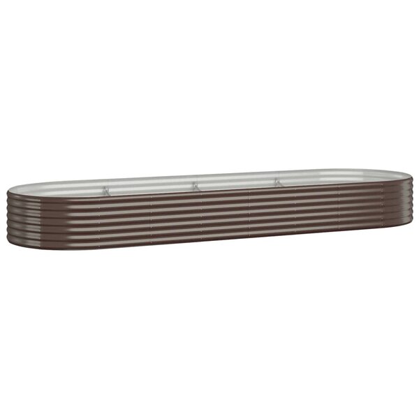 vidaXL Lit surélevé de jardin Acier enduit de poudre marron