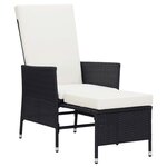 Salon de jardin meuble d'extérieur ensemble de mobilier 2 pièces avec coussins résine tressée noir 02_0015907