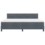 Lit à ressorts vidaXL avec matelas Gris foncé 200x200 cm Velours