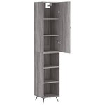 vidaXL Buffet haut Sonoma gris 34 5x34x180 cm Bois d'ingénierie
