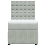 vidaXL Sommier à lattes de lit et matelas Gris clair 90x200 cm Velours