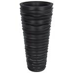 vidaXL Jardinière et intérieur amovible anthracite aspect rainuré