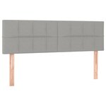 vidaXL Sommier à lattes de lit avec matelas Gris clair 140x190cm Tissu