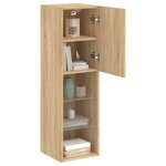 vidaXL Meuble TV avec lumières LED chêne sonoma 30 5x30x102 cm