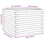 vidaXL Jardinière 60x60x45 5 cm bois de pin imprégné
