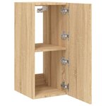 vidaXL Meubles TV muraux lumières LED 2 Pièces chêne sonoma 30 5x35x70 cm