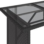 vidaXL Ensemble à manger de jardin coussins 2Pièces noir résine tressée