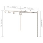 vidaXL Pergola de jardin Marron antique 4x3x2 5 m Fer