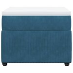 vidaXL Sommier à lattes de lit avec matelas Bleu foncé 90x190 cm