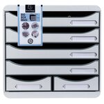 Module De Classement Big Box Maxi 6 Tiroirs Office - Gris Lumière - Exacompta