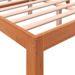 vidaXL Cadre de lit sans matelas cire marron 120x200cm bois pin massif