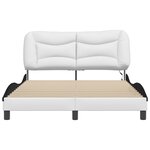 vidaXL Cadre de lit avec lumières LED blanc noir 120x200 cm similicuir