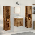 vidaXL Ensemble de meubles de salle de bain 4 pièces - Bois vieux en bois d'ingénierie