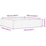 vidaXL Jardinière 110x110x23 cm bois massif douglas