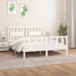 vidaXL Cadre de lit sans matelas blanc bois de pin massif 160x200 cm