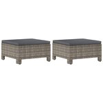 Salon de jardin meuble d'extérieur ensemble de mobilier 6 pièces avec coussins gris résine tressée 02_0016793
