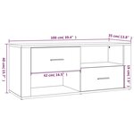 vidaXL Meuble TV Chêne marron 100x35x40 cm Bois d'ingénierie