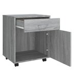 vidaXL Armoire roulante Sonoma gris 45x38x54 cm Bois d'ingénierie